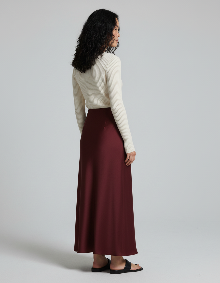 Jupe Longue Bordeaux Femme