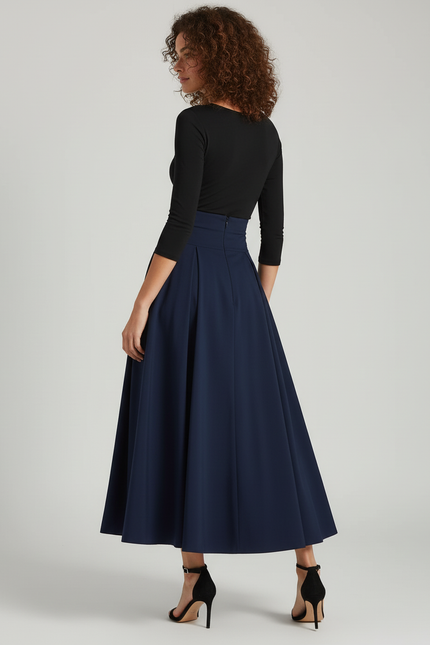 Jupe Longue Bleu Marine Mariage