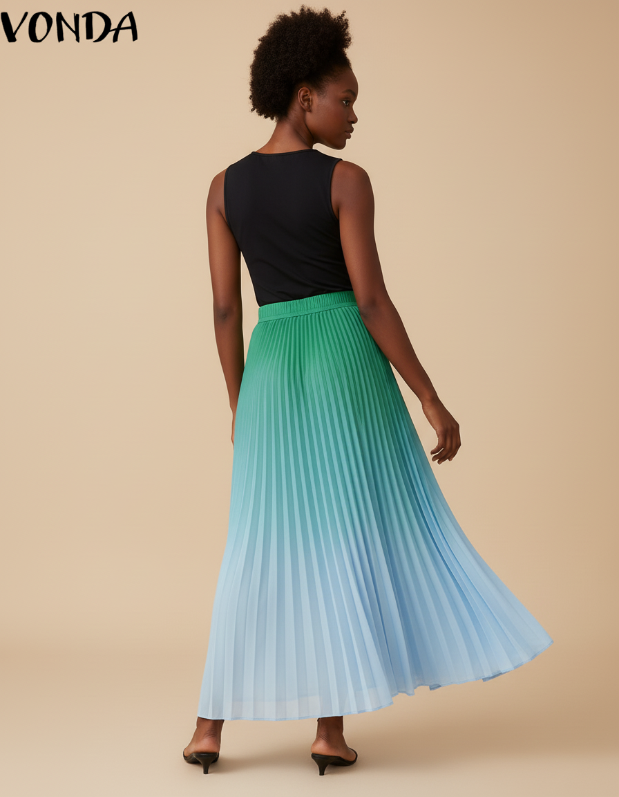 Jupe Bleu Ciel Longue