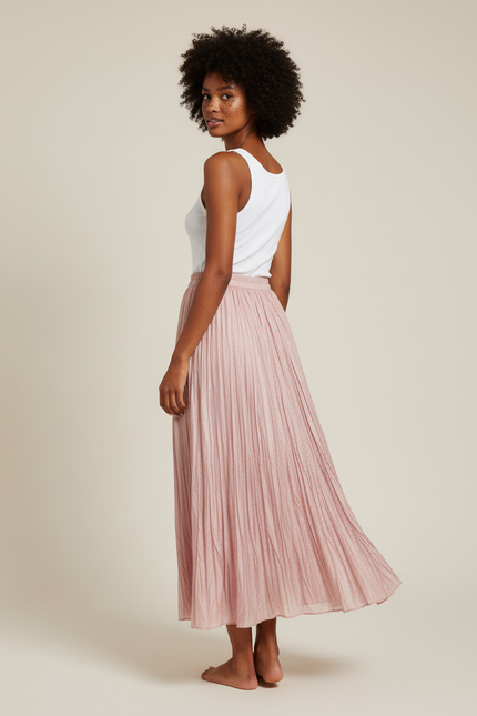 Jupe Longue Plissee Femme Ronde