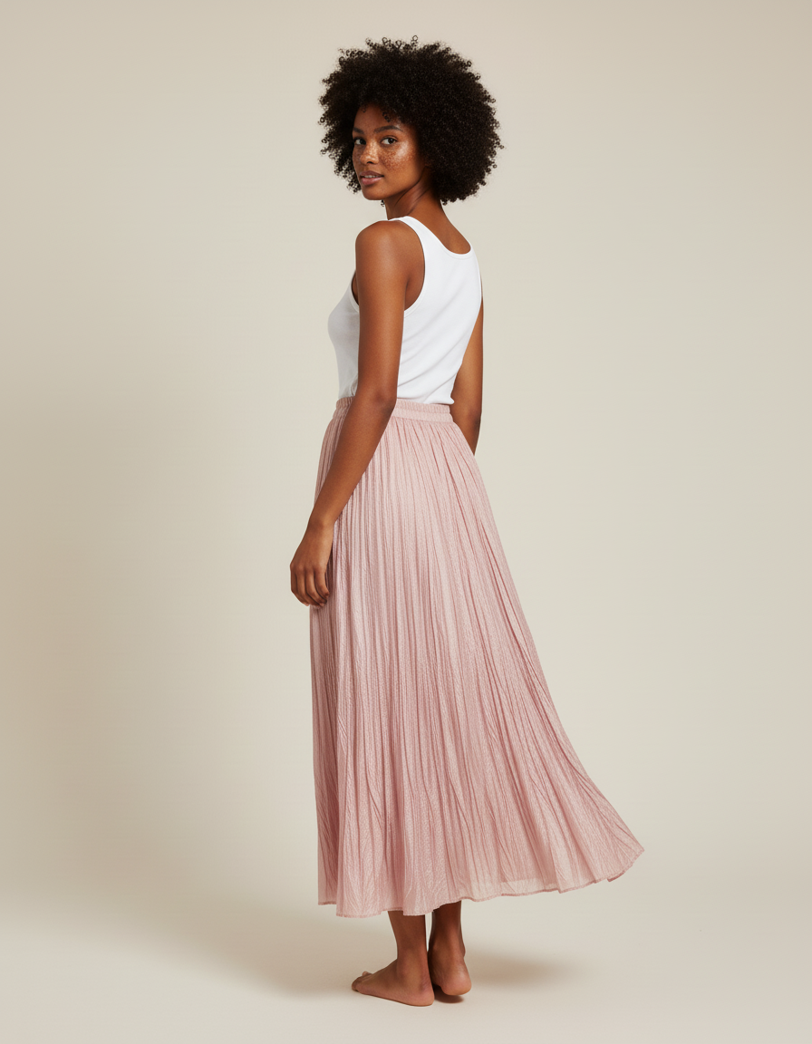 Jupe Longue Plissee Femme Ronde