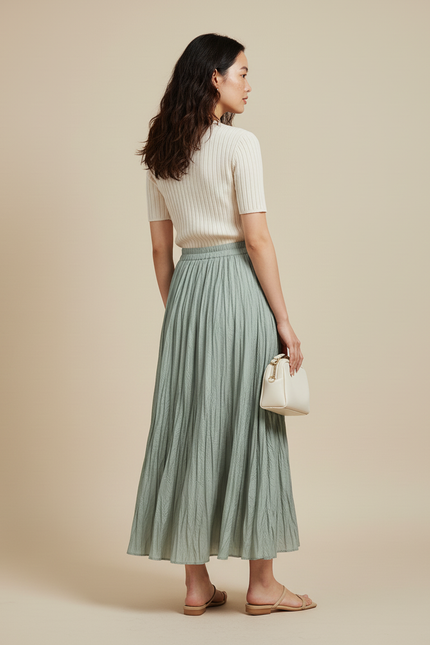 Jupe Longue Vert D'Eau Mariage