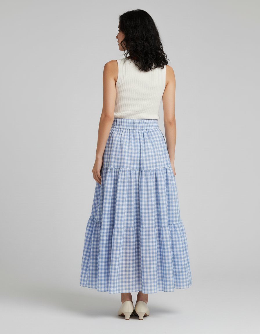 Jupe Longue Carreaux Vichy