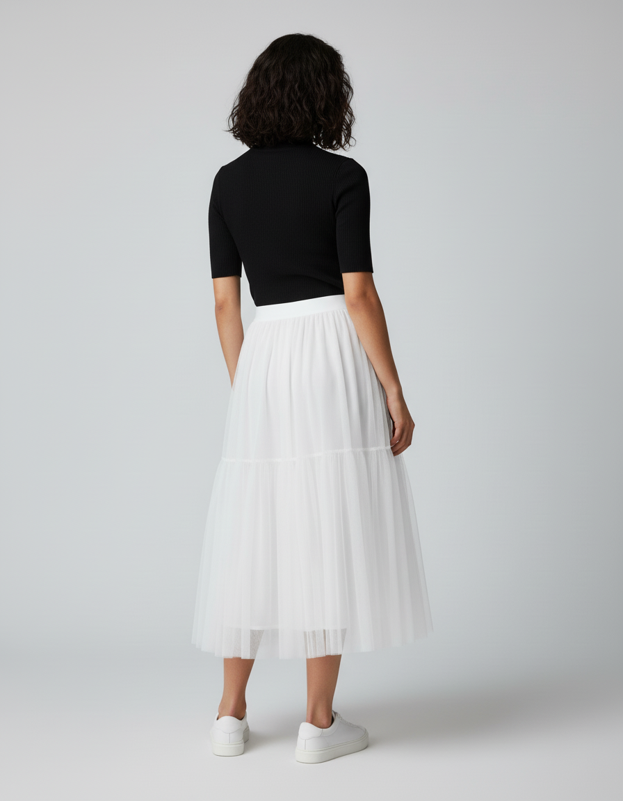 Jupe Longue Blanche Transparente