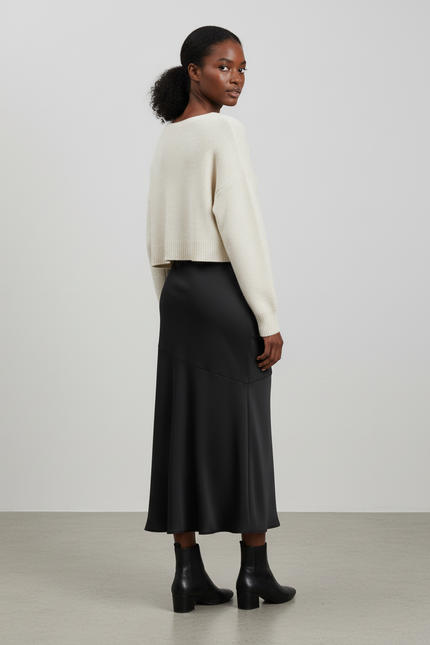 Jupe Portefeuille Longue Noire