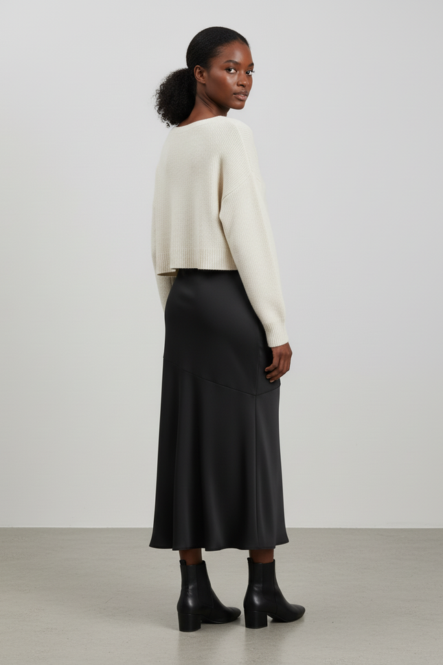 Jupe Portefeuille Longue Noire