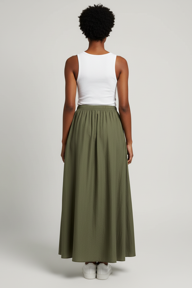 Jupe Smockée Longue