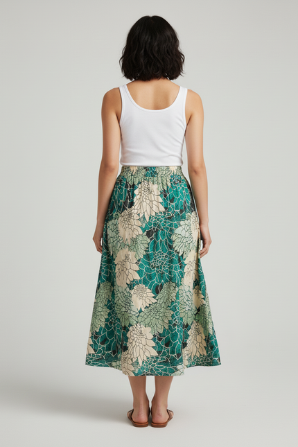Jupe Longue Fluide Imprimée Bohème