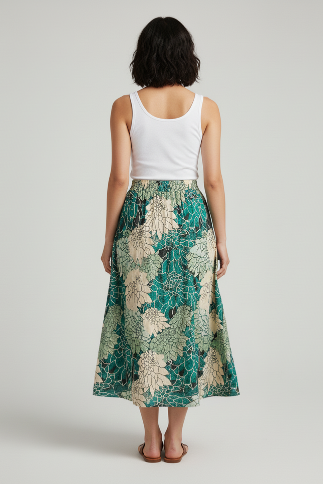 Jupe Longue Fluide Imprimée Bohème