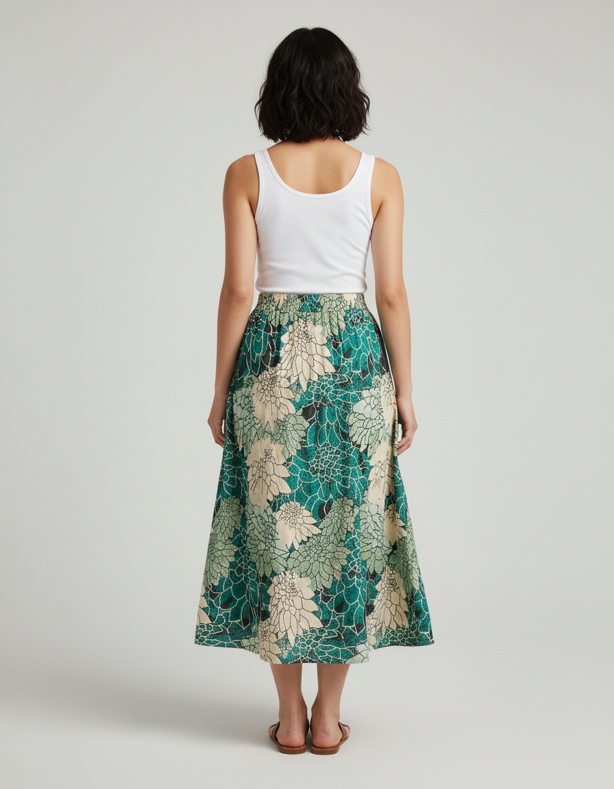 Jupe Longue Fluide Imprimée Bohème