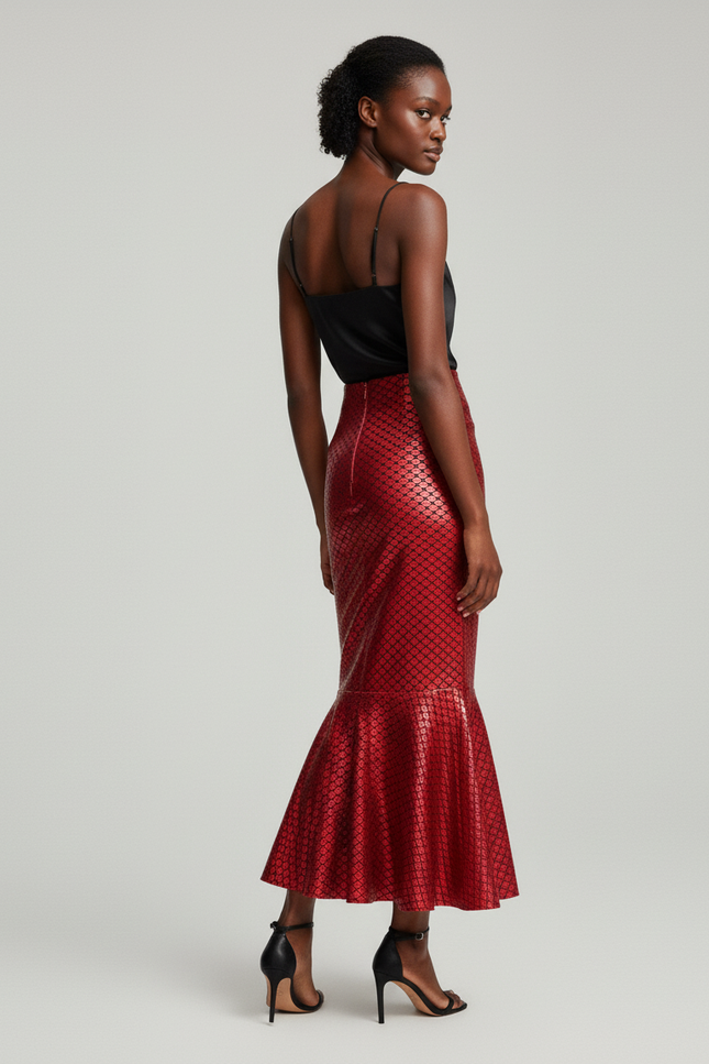 Jupe Fourreau Longue Taille Haute