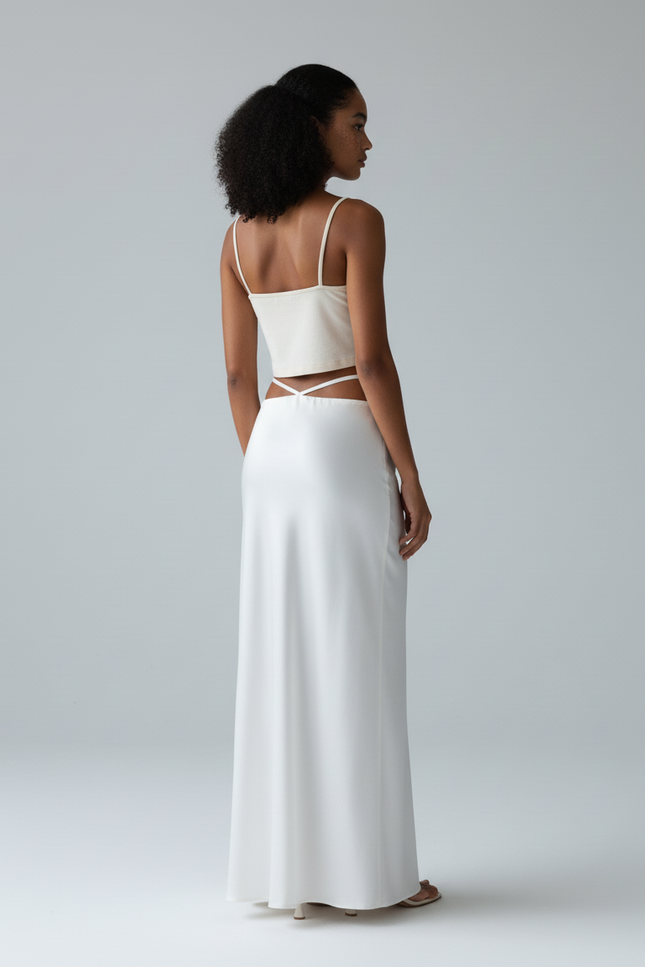 Jupe Longue Moulante Blanche