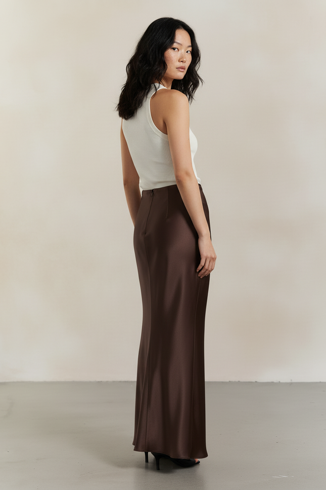 Jupe Longue Fluide Satinée Chic
