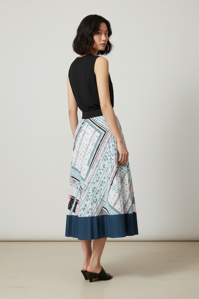 Jupe Longue Rayée Bleu Et Blanc