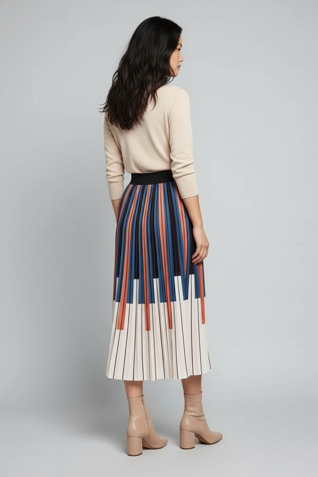 Jupe Longue A Rayure