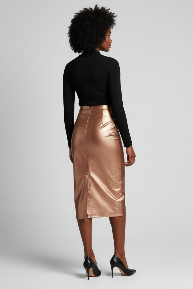 Jupe Longue Satinée Brillante Chic