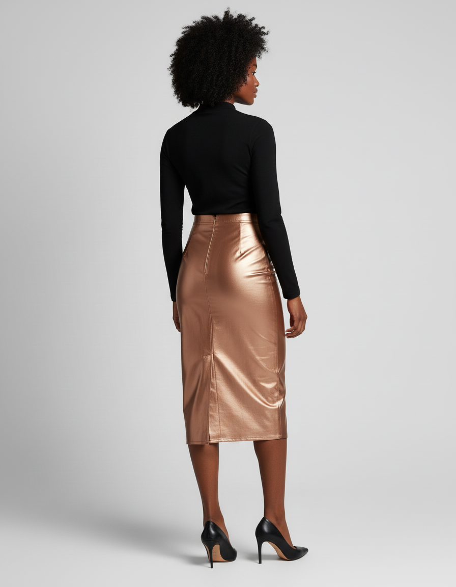 Jupe Longue Satinée Brillante Chic