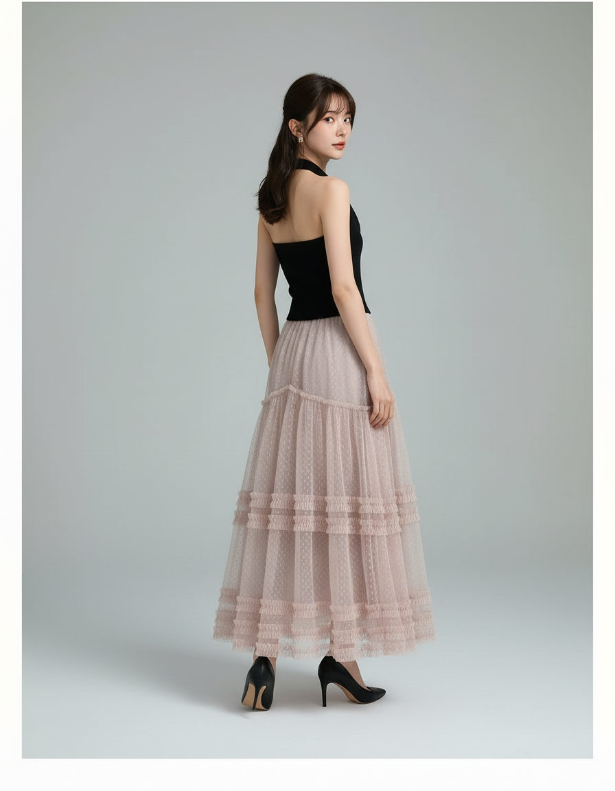 Jupe Longue Plumetis