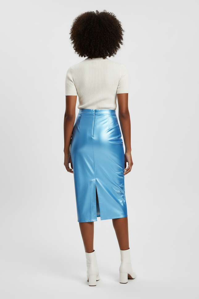 Jupe Longue Bleu Brillant Chic