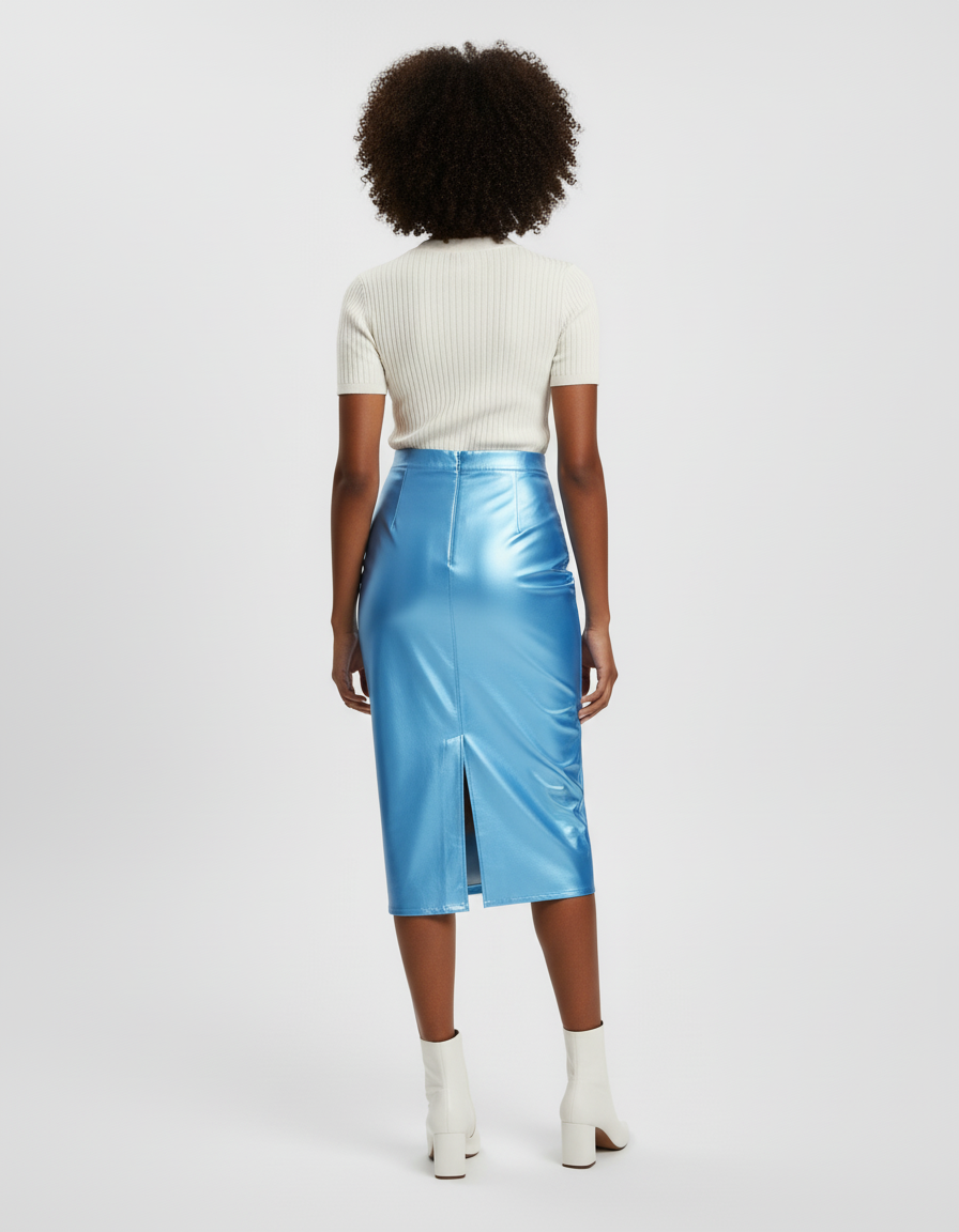 Jupe Longue Bleu Brillant Chic