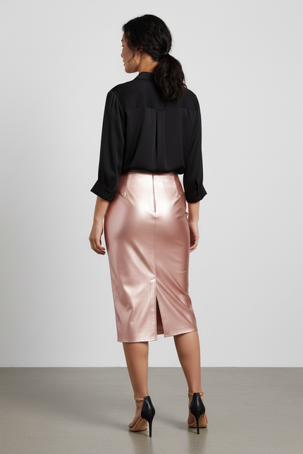 Jupe Longue Rose Satinée Sexy