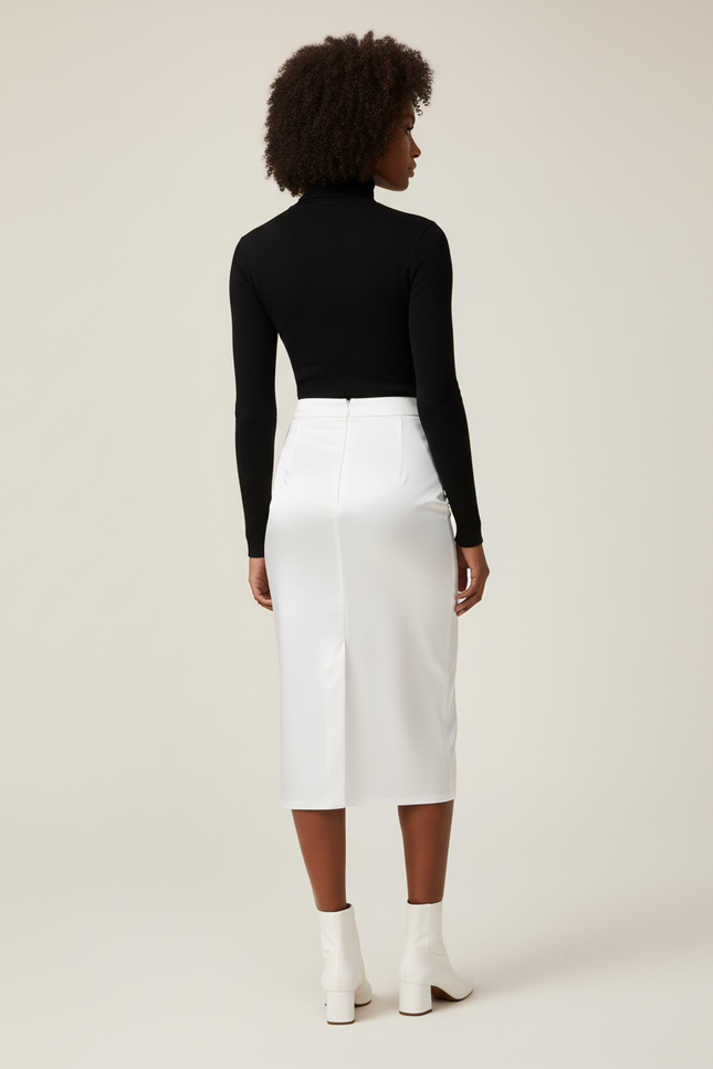 Jupe Crayon Longue Blanche