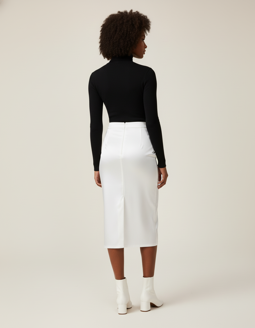 Jupe Crayon Longue Blanche