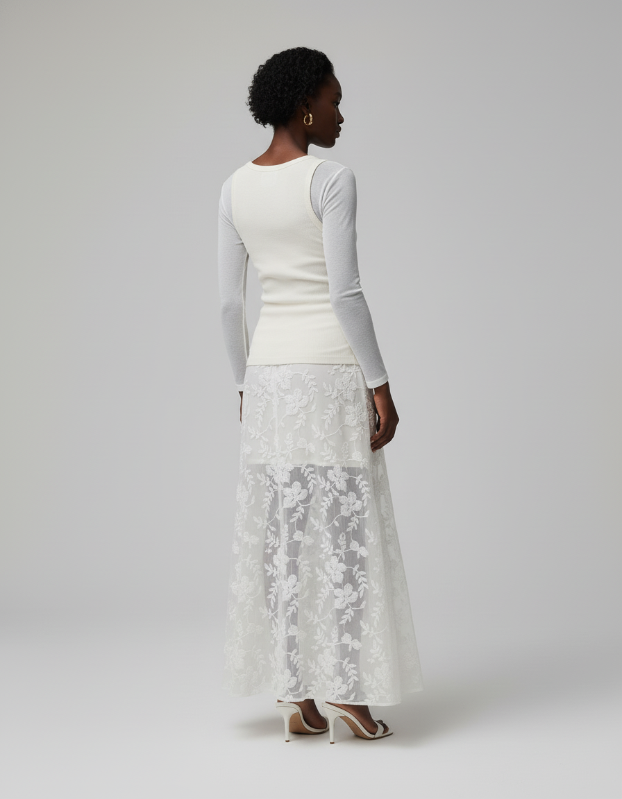 Jupe Longue Broderie