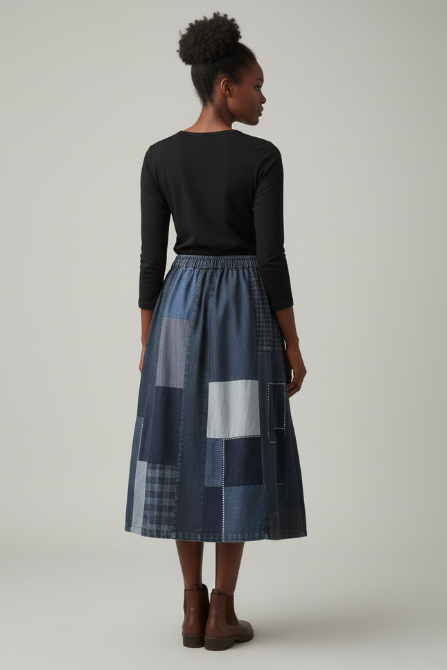 Jupe En Jean Longue Elastique