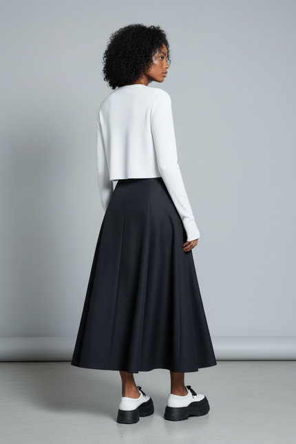 Jupe Longue A-Line Taille Haute Élégante