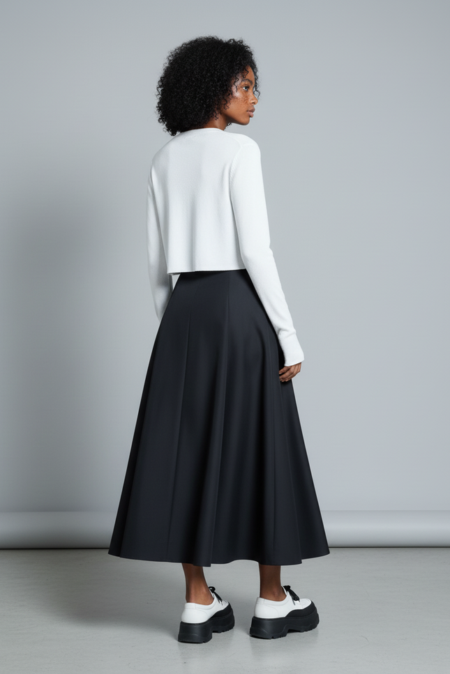 Jupe Longue A-Line Taille Haute Élégante