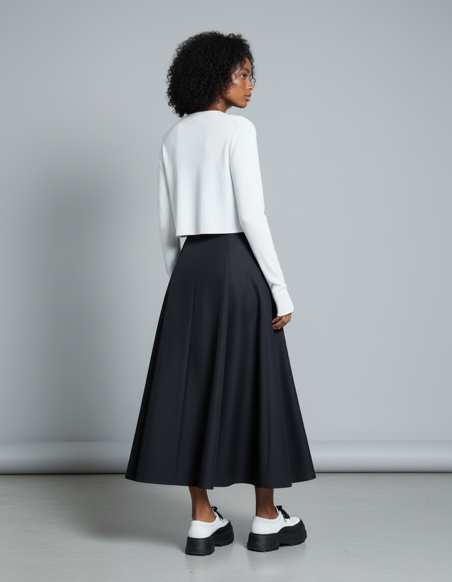 Jupe Longue A-Line Taille Haute Élégante