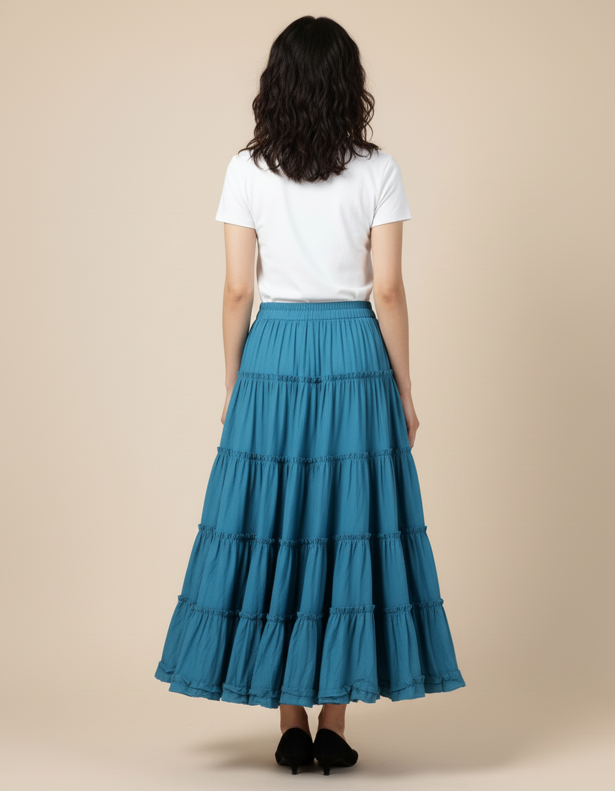 Jupe Longue Matiere T Shirt