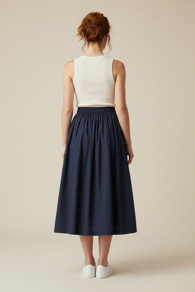 Jupe Longue Bleue Marine