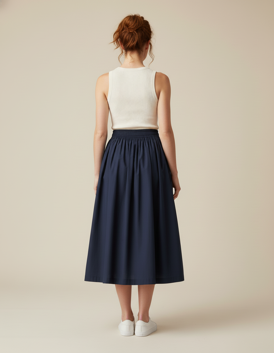 Jupe Longue Bleue Marine