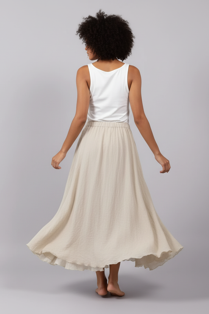 Jupe Longue Lin Fluide Bohème