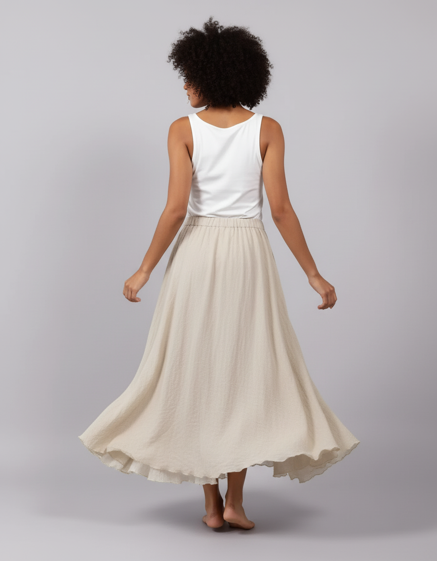 Jupe Longue Lin Fluide Bohème