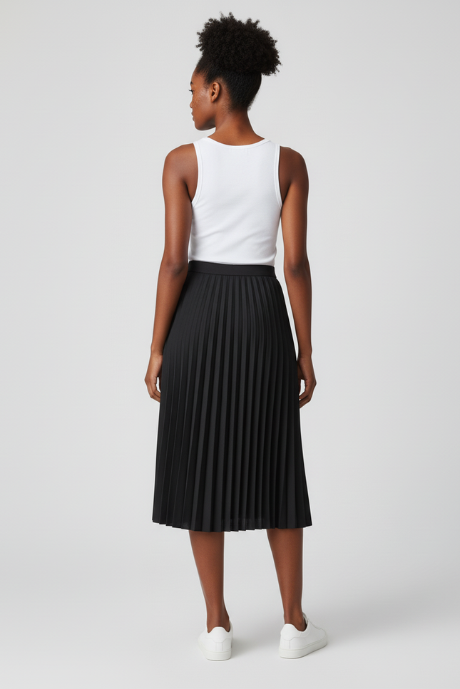 Jupe Plissée Longue Femme