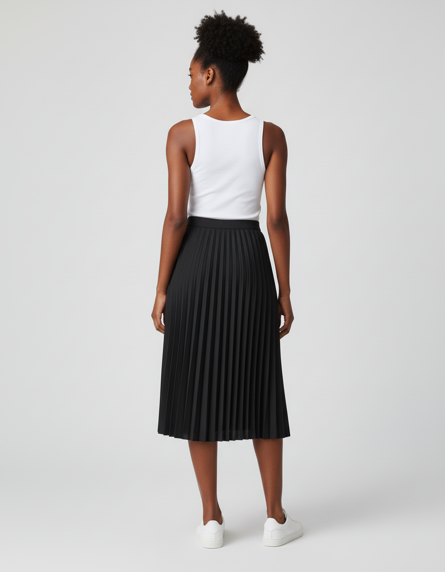 Jupe Plissée Longue Femme