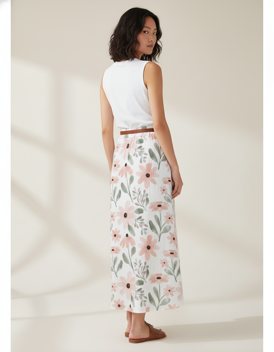 Jupe Longue Fleurie Fille