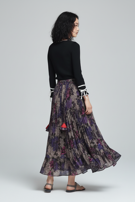 Jupe Longue Imprimée Florale Bohème