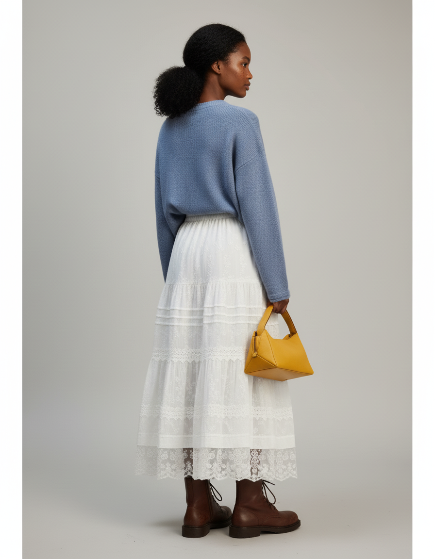 Jupe Longue Blanche Broderie Anglaise