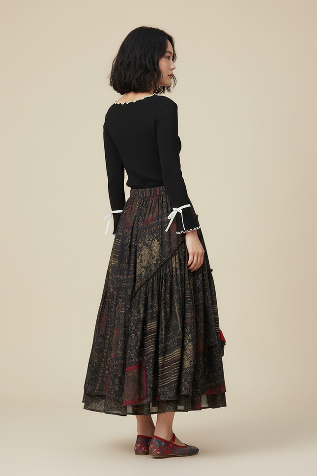 Jupe Longue Ethnique Fluide Bohème