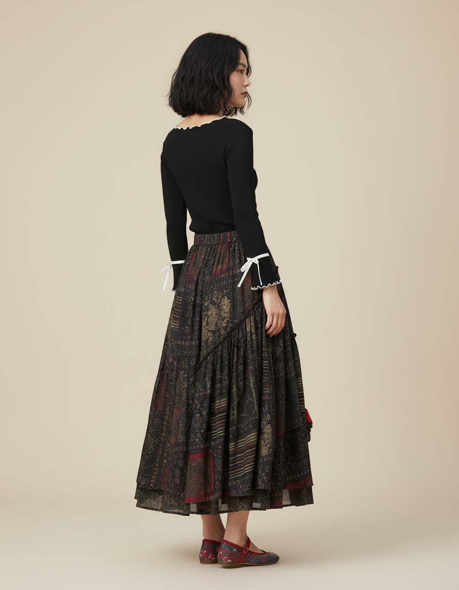 Jupe Longue Ethnique Fluide Bohème