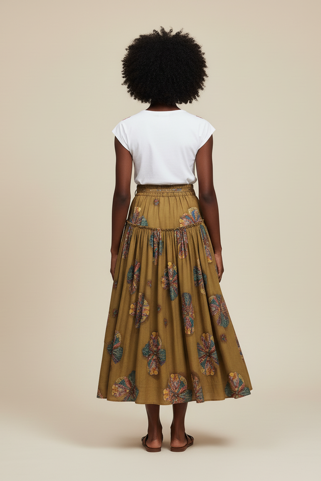 Jupe Longue Tissu Africain