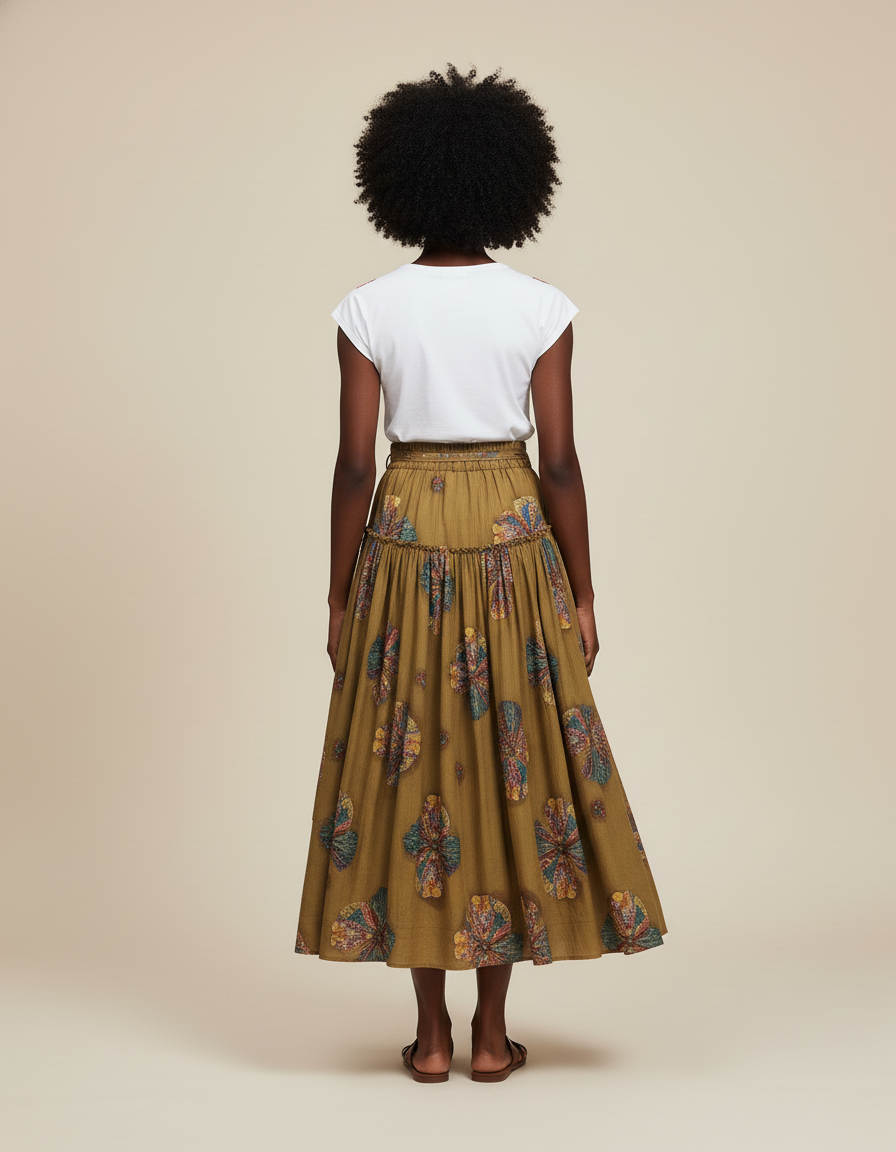 Jupe Longue Tissu Africain