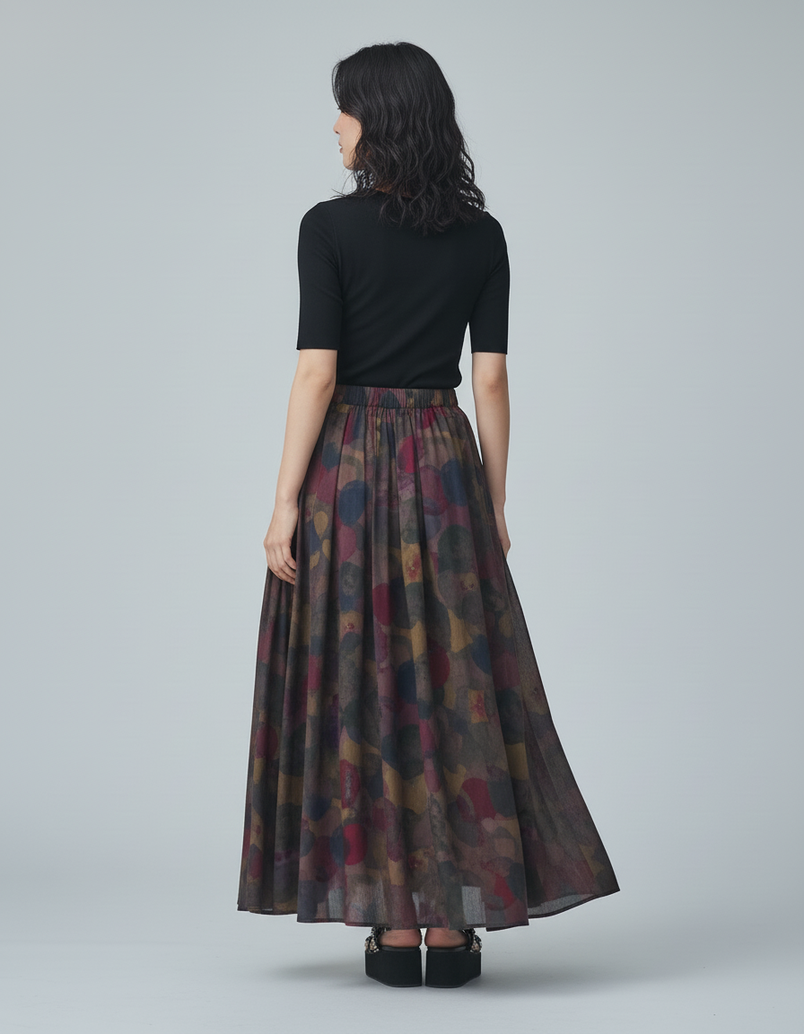 Jupe Longue Wax Femme