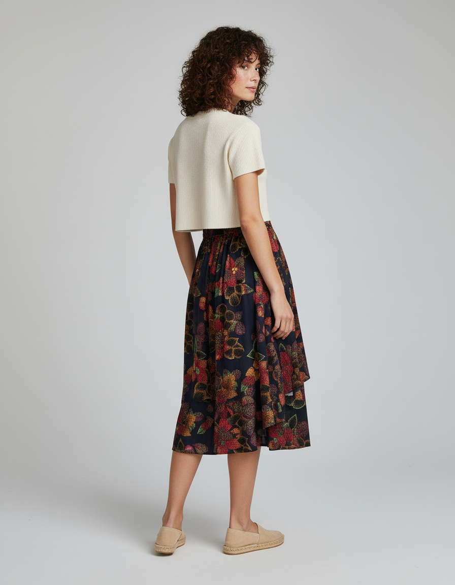 Jupe Bohème Mi-Longue