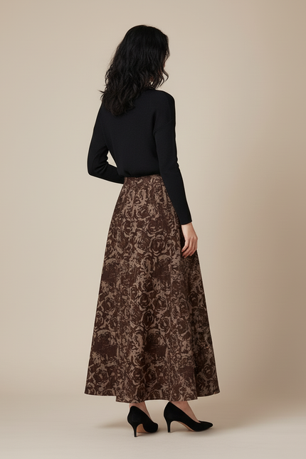 Jupe Évasée Longue Pagne