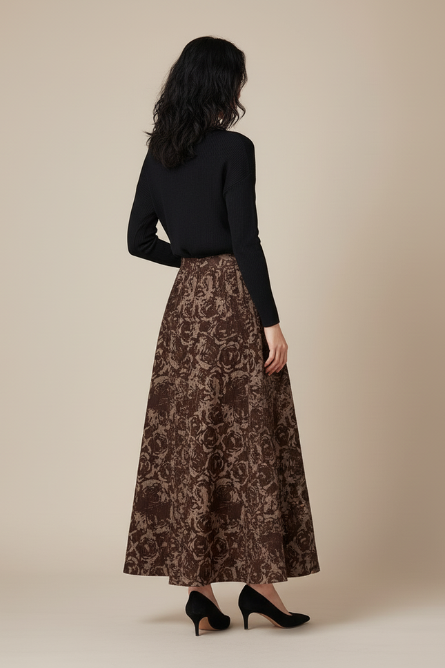 Jupe Évasée Longue Pagne